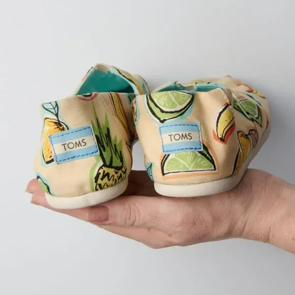 Toms Womens 6.5 Venice Collection Fruit Print Canvas Flats Summer Casual Fun - Picture 5 of 7
